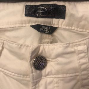 Silver brand white straight leg pants